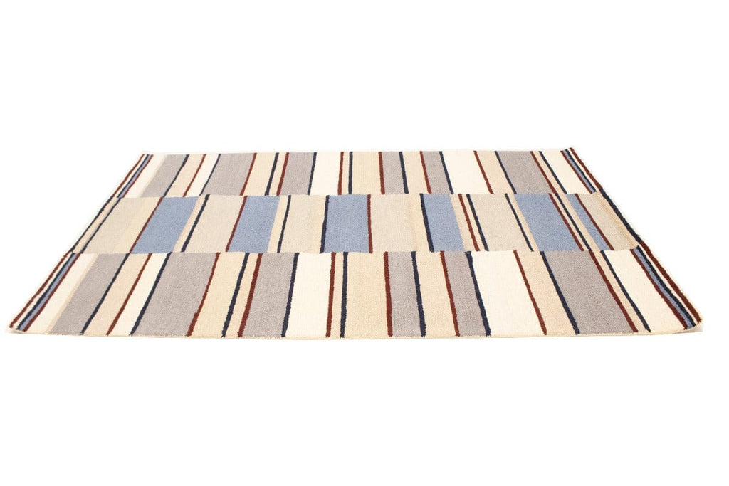 Multicolored Stripes 5X8 Hand-Tufted Modern Rug