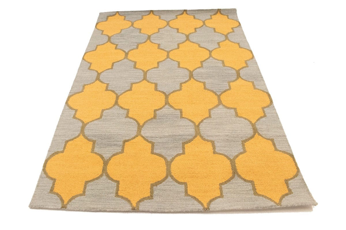 Multicolored Trellis 5X8 Hand-Tufted Modern Rug