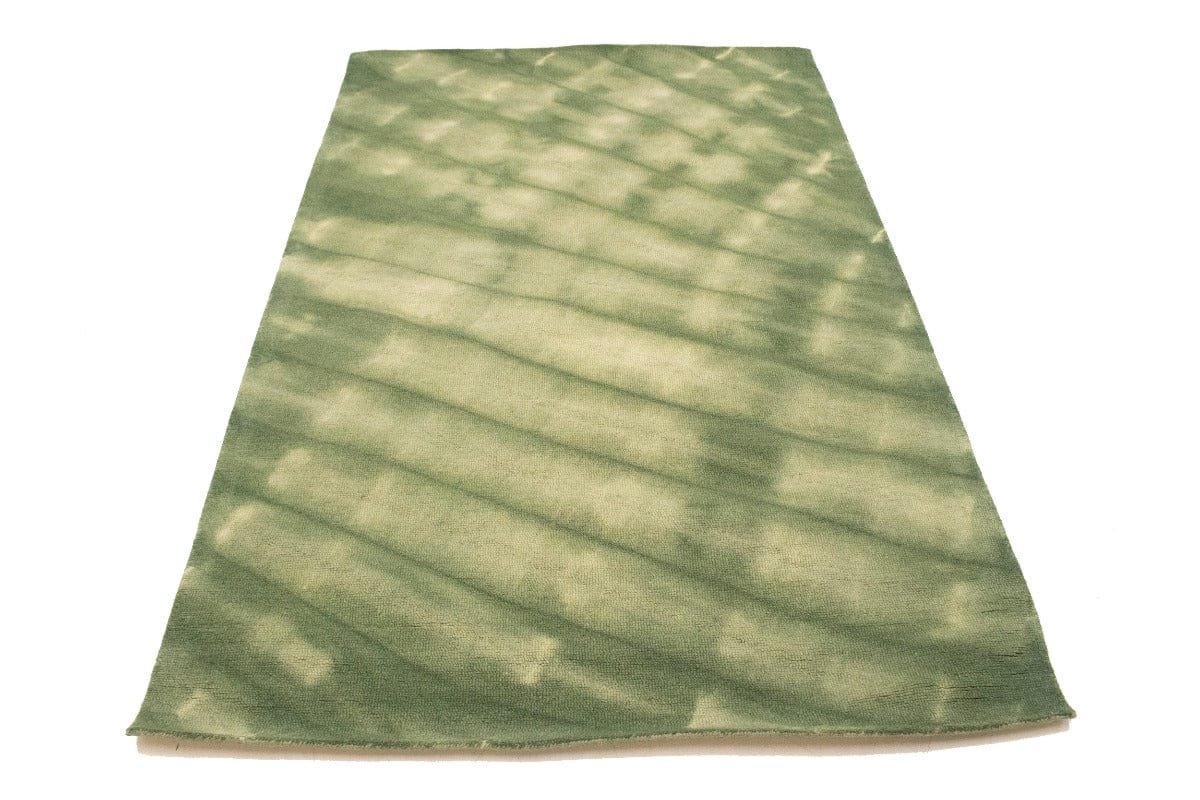 Hunter Green Tie-Dye 5X8 Hand-Tufted Modern Rug