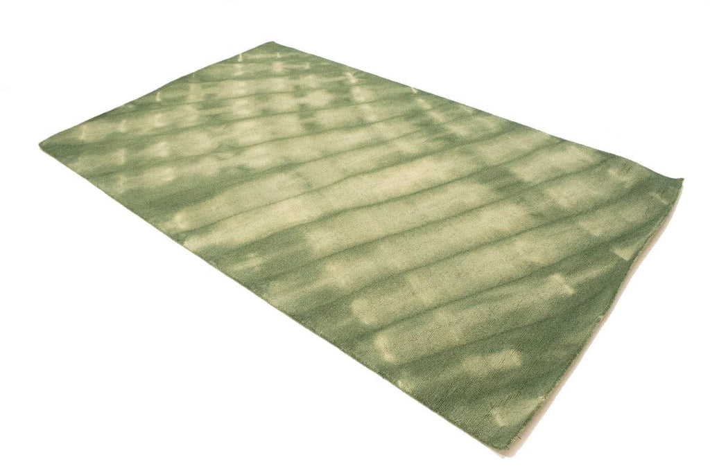 Hunter Green Tie-Dye 5X8 Hand-Tufted Modern Rug