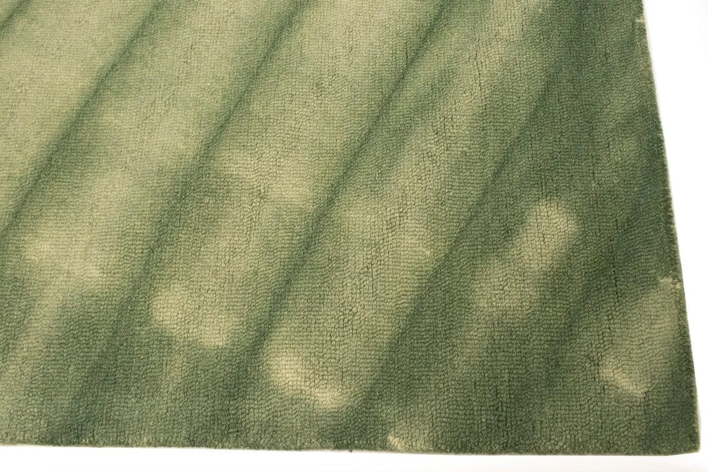 Hunter Green Tie-Dye 5X8 Hand-Tufted Modern Rug