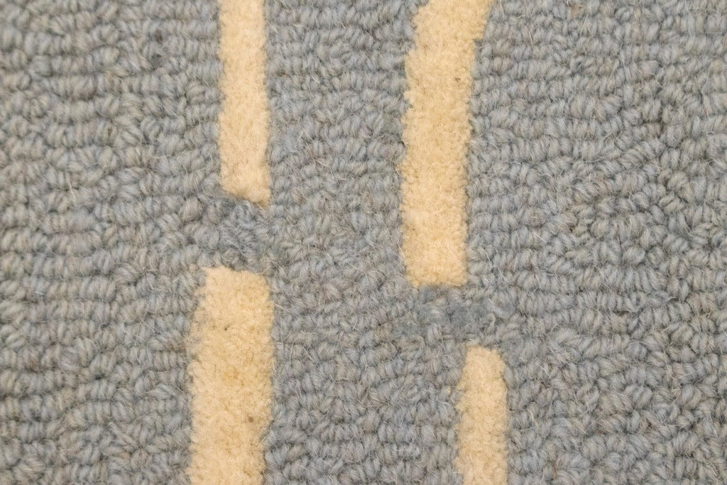 Light Gray Abstract 5X8 Hand-Tufted Modern Rug