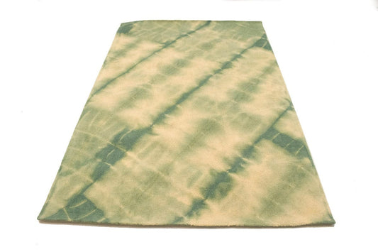 Green Tie-Dye 5X8 Hand-Tufted Modern Rug