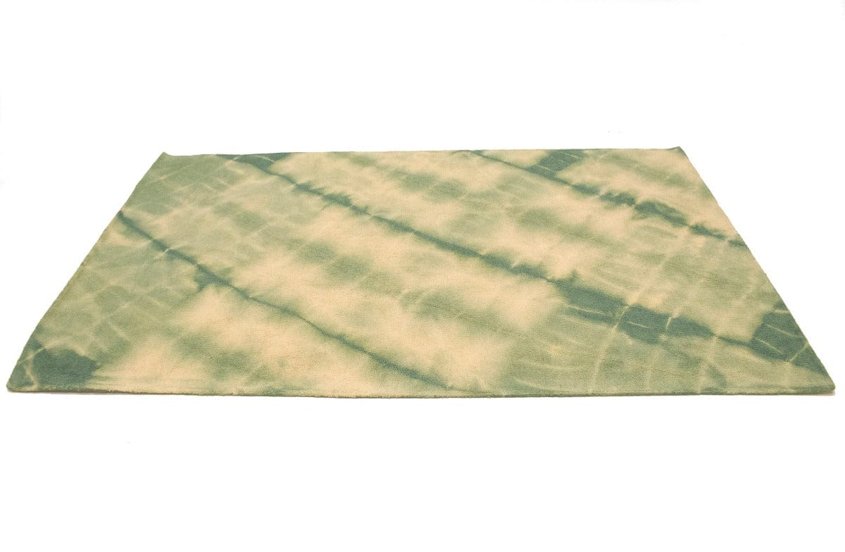 Green Tie-Dye 5X8 Hand-Tufted Modern Rug