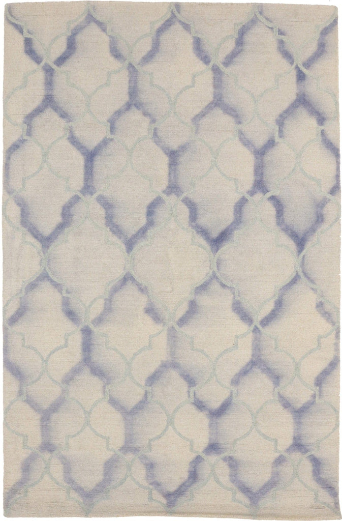 Cream Trellis 5X8 Hand-Tufted Modern Rug