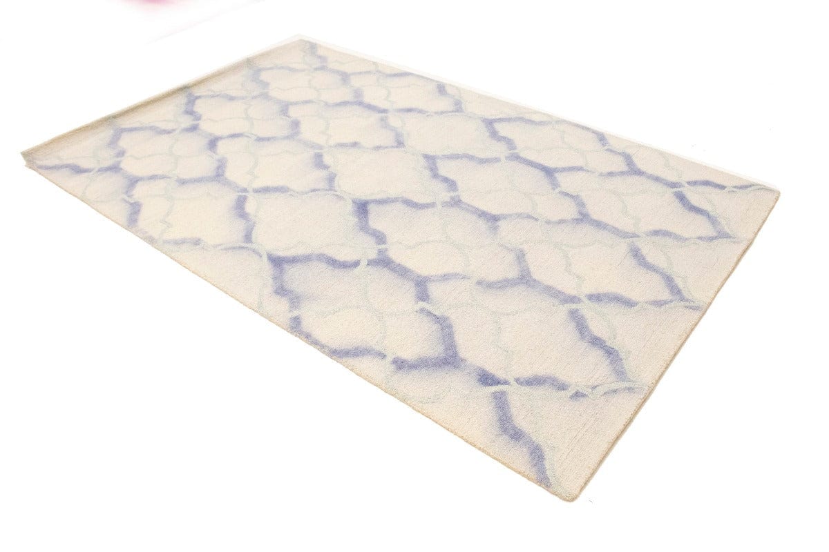 Cream Trellis 5X8 Hand-Tufted Modern Rug