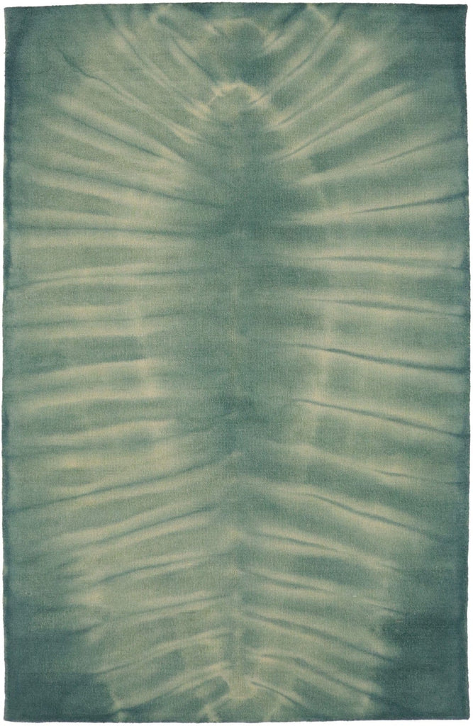 Green Tie-Dye 5X8 Hand-Tufted Modern Rug