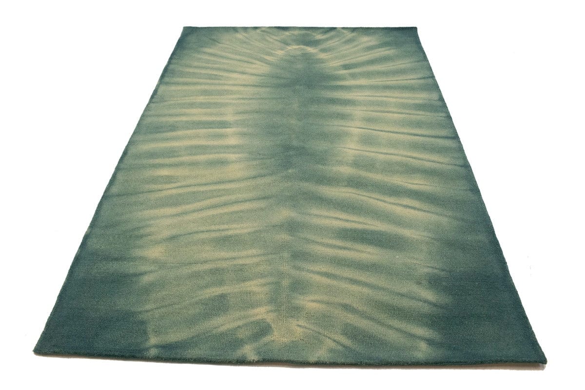 Green Tie-Dye 5X8 Hand-Tufted Modern Rug