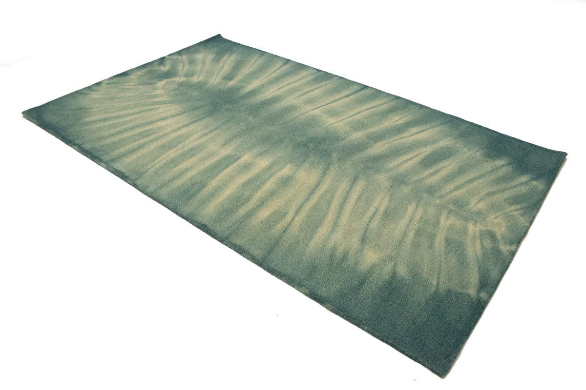 Green Tie-Dye 5X8 Hand-Tufted Modern Rug