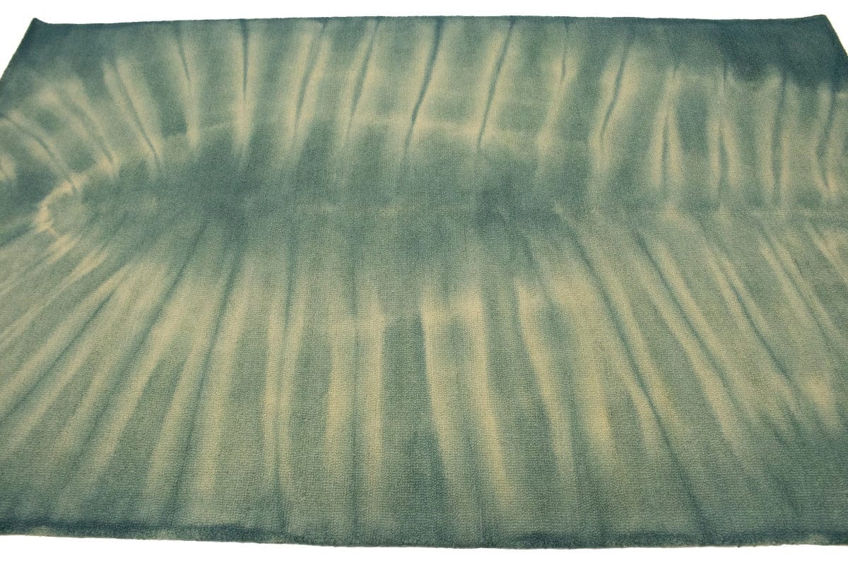 Green Tie-Dye 5X8 Hand-Tufted Modern Rug