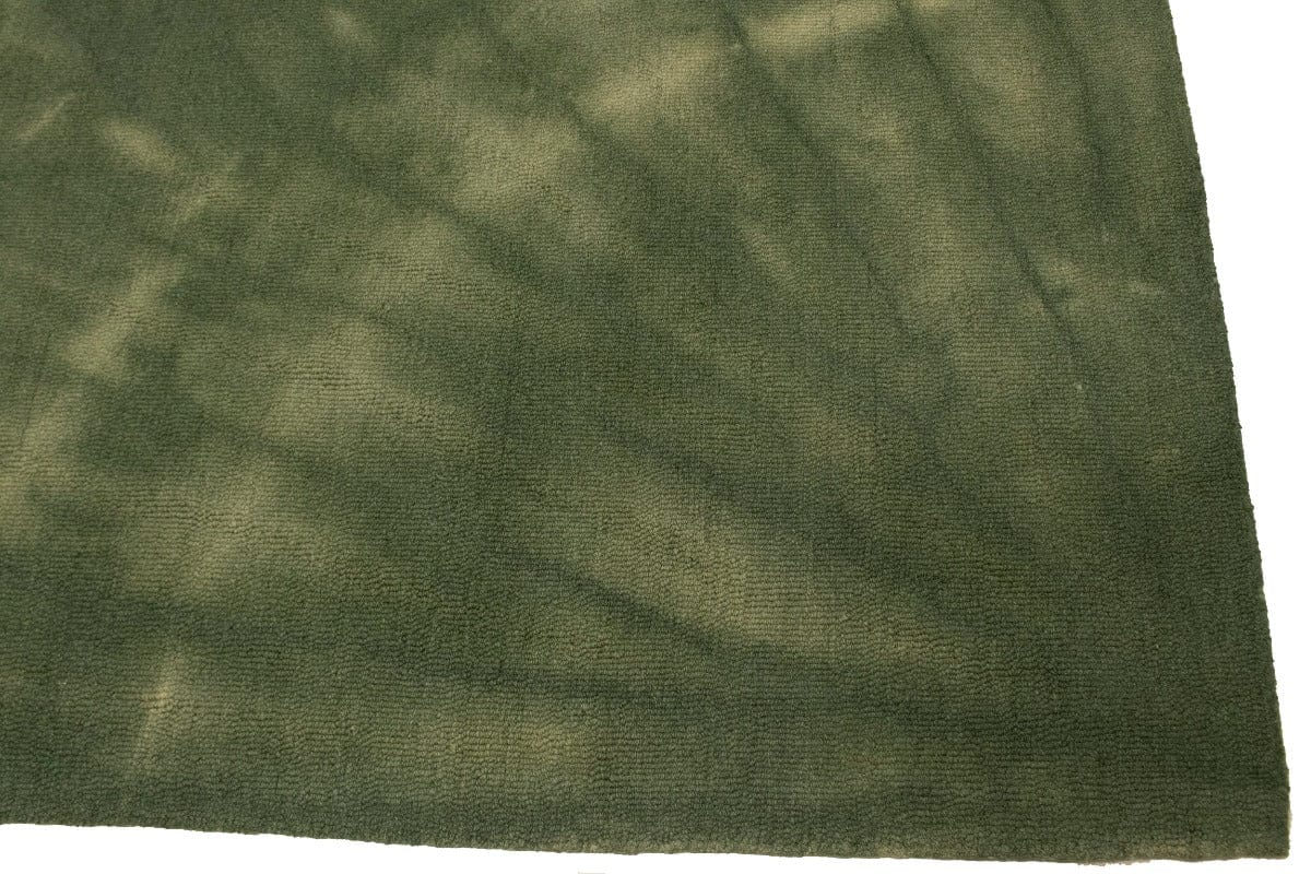 Olive Green Tie-Dye 5X8 Hand-Tufted Modern Rug