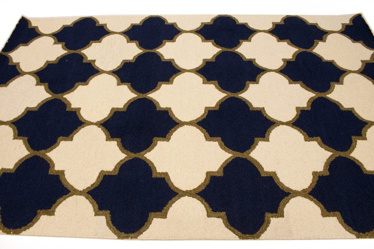 Multicolored Trellis 5X8 Hand-Tufted Modern Rug