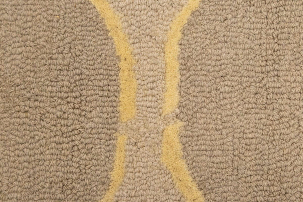 Beige Abstract 5X8 Hand-Tufted Modern Rug