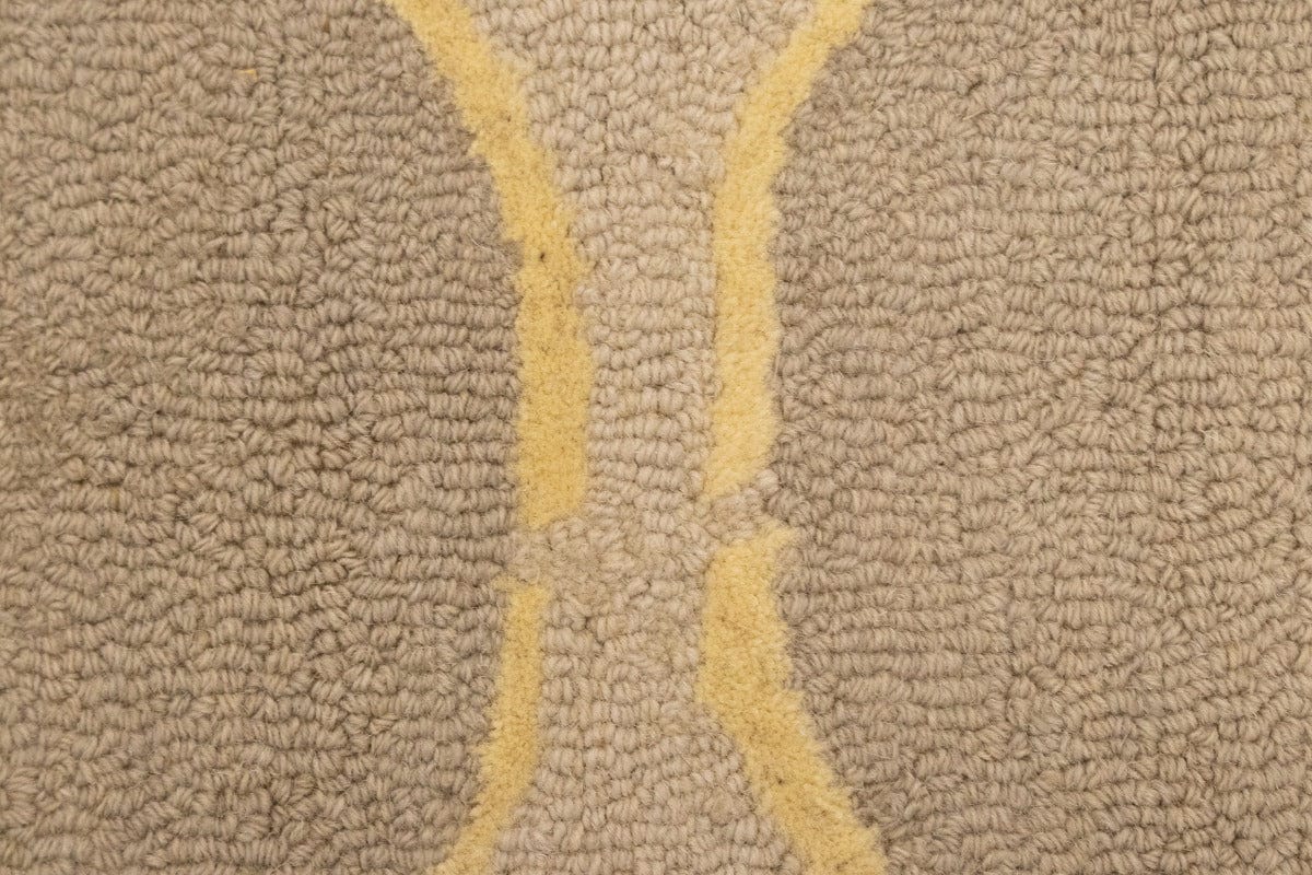 Beige Abstract 5X8 Hand-Tufted Modern Rug