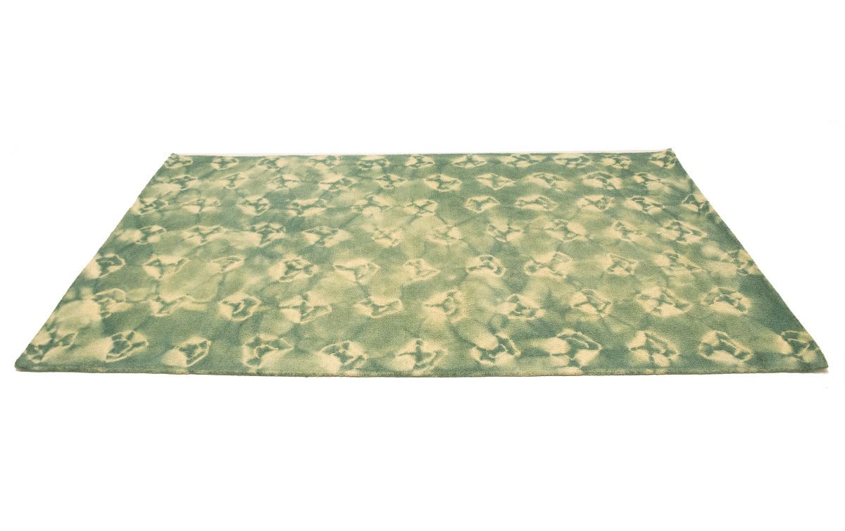 Green Tie-Dye 5X8 Hand-Tufted Modern Rug