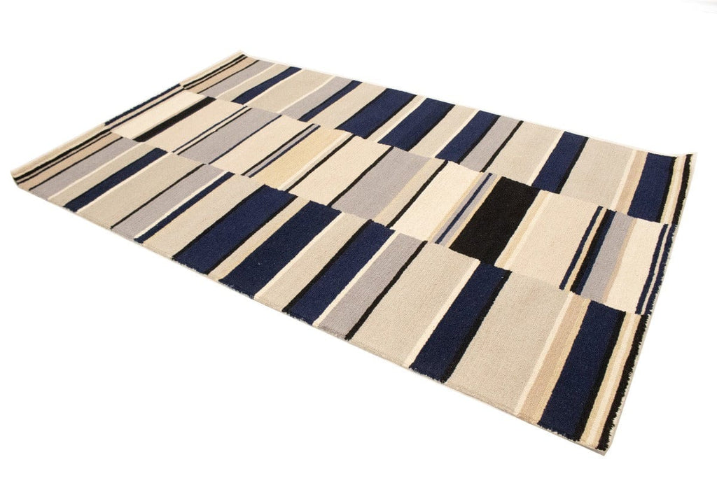 Multicolored Stripes 5X8 Hand-Tufted Modern Rug