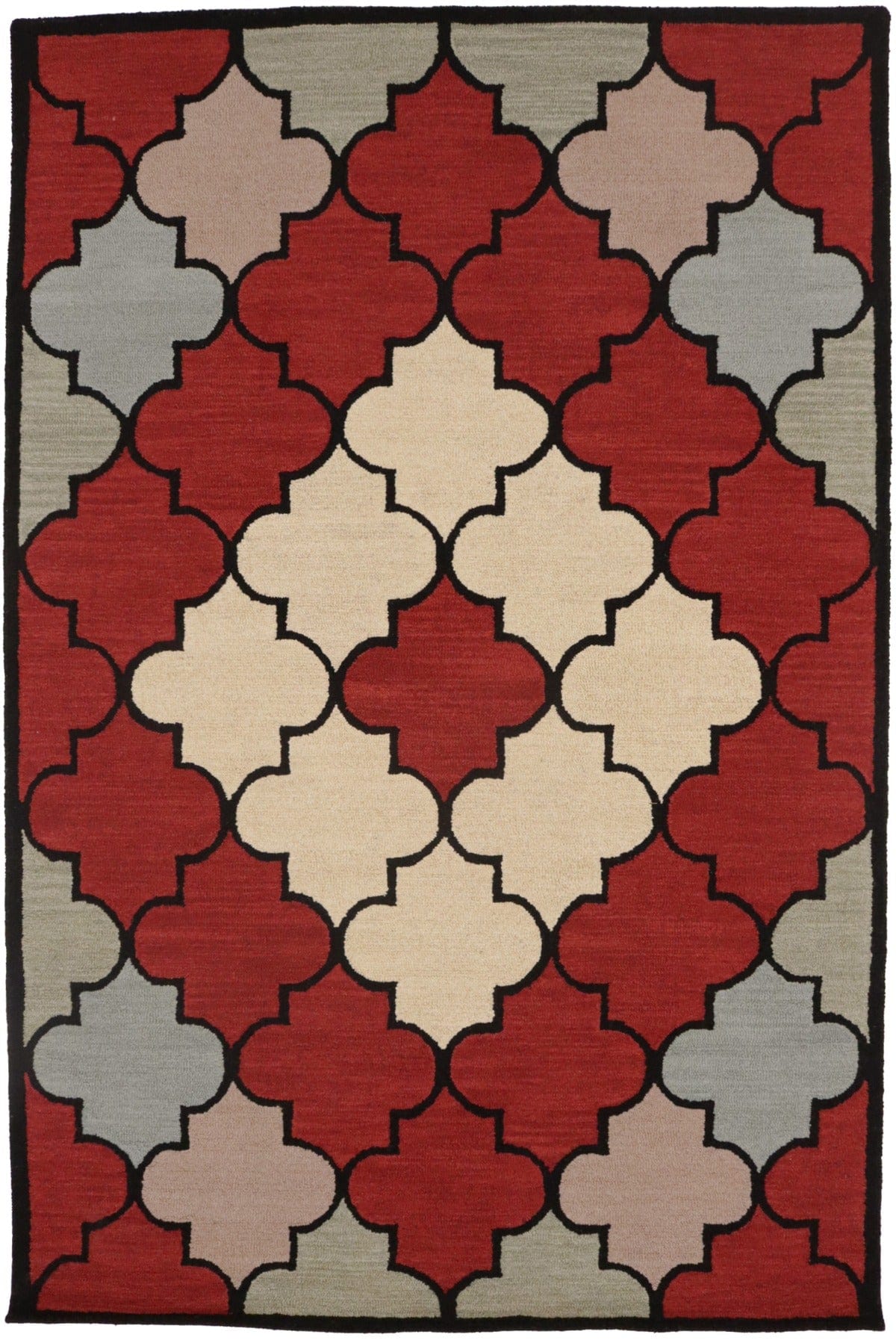 Multicolored Trellis 5X8 Hand-Tufted Modern Rug