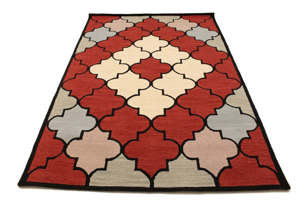 Multicolored Trellis 5X8 Hand-Tufted Modern Rug