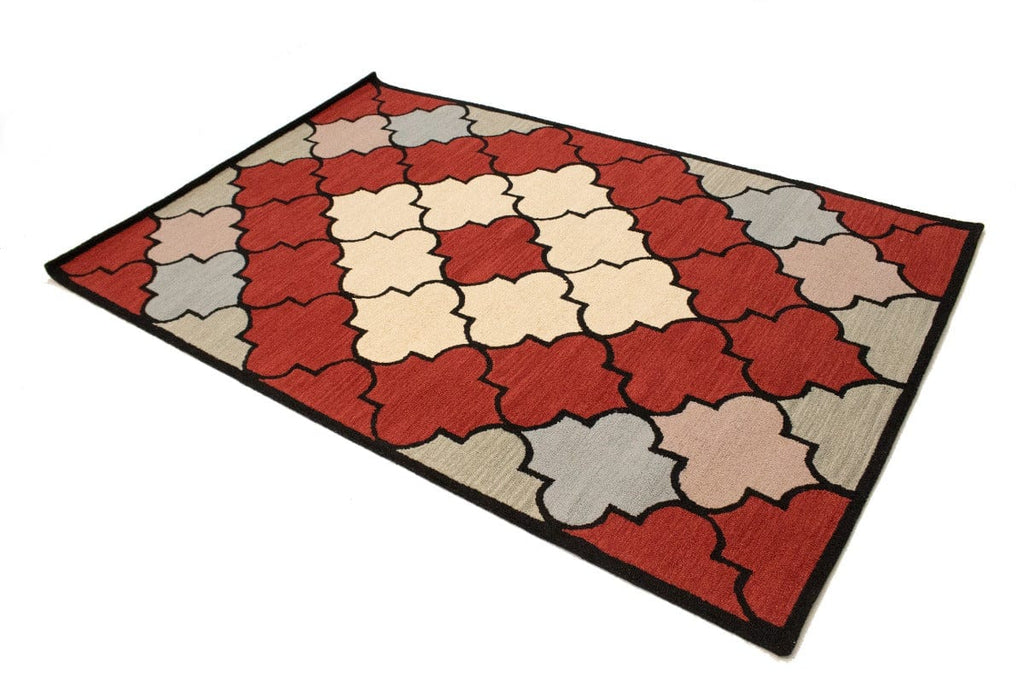 Multicolored Trellis 5X8 Hand-Tufted Modern Rug