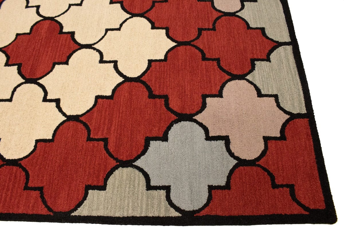 Multicolored Trellis 5X8 Hand-Tufted Modern Rug