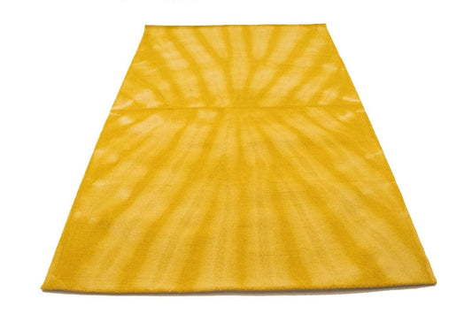 Golden Yellow Tie-Dye 5X8 Hand-Tufted Modern Rug