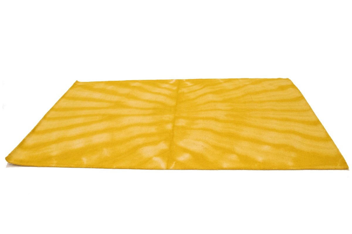 Golden Yellow Tie-Dye 5X8 Hand-Tufted Modern Rug