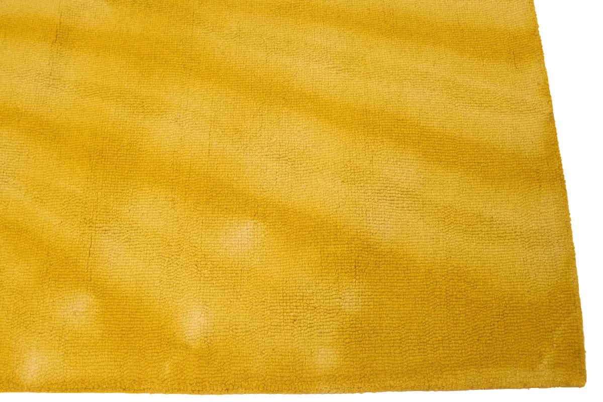 Golden Yellow Tie-Dye 5X8 Hand-Tufted Modern Rug