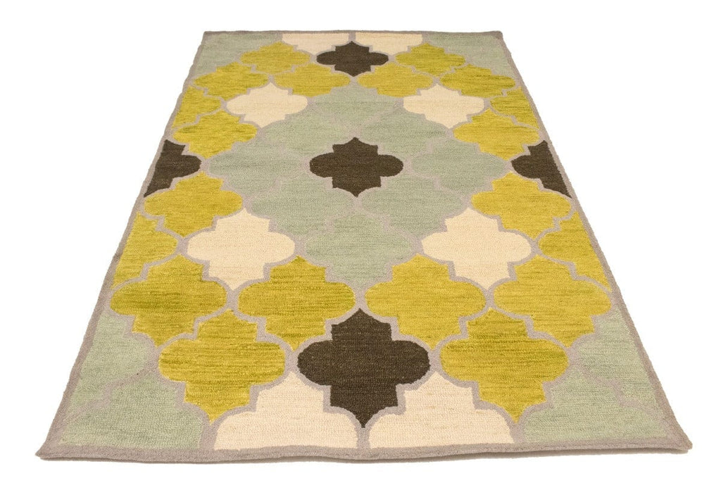 Multicolored Trellis 5X8 Hand-Tufted Modern Rug