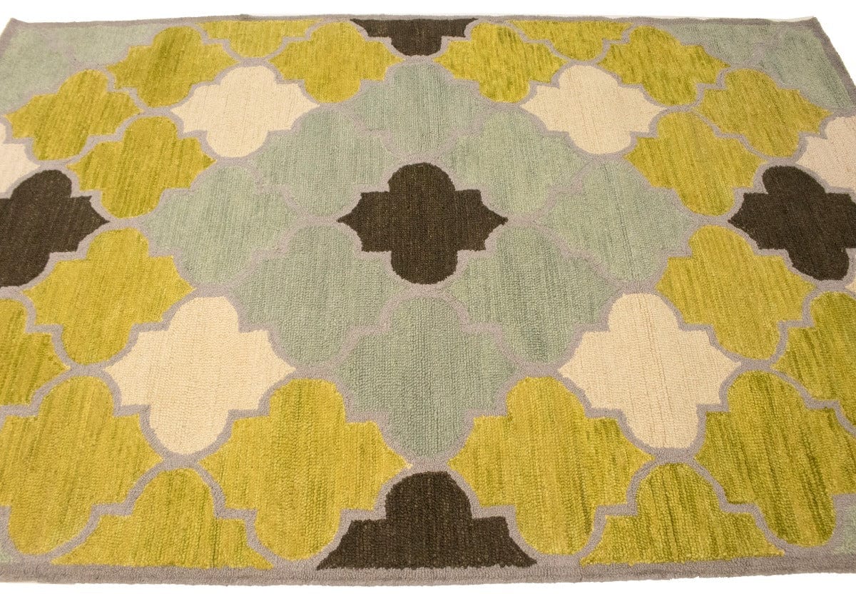 Multicolored Trellis 5X8 Hand-Tufted Modern Rug