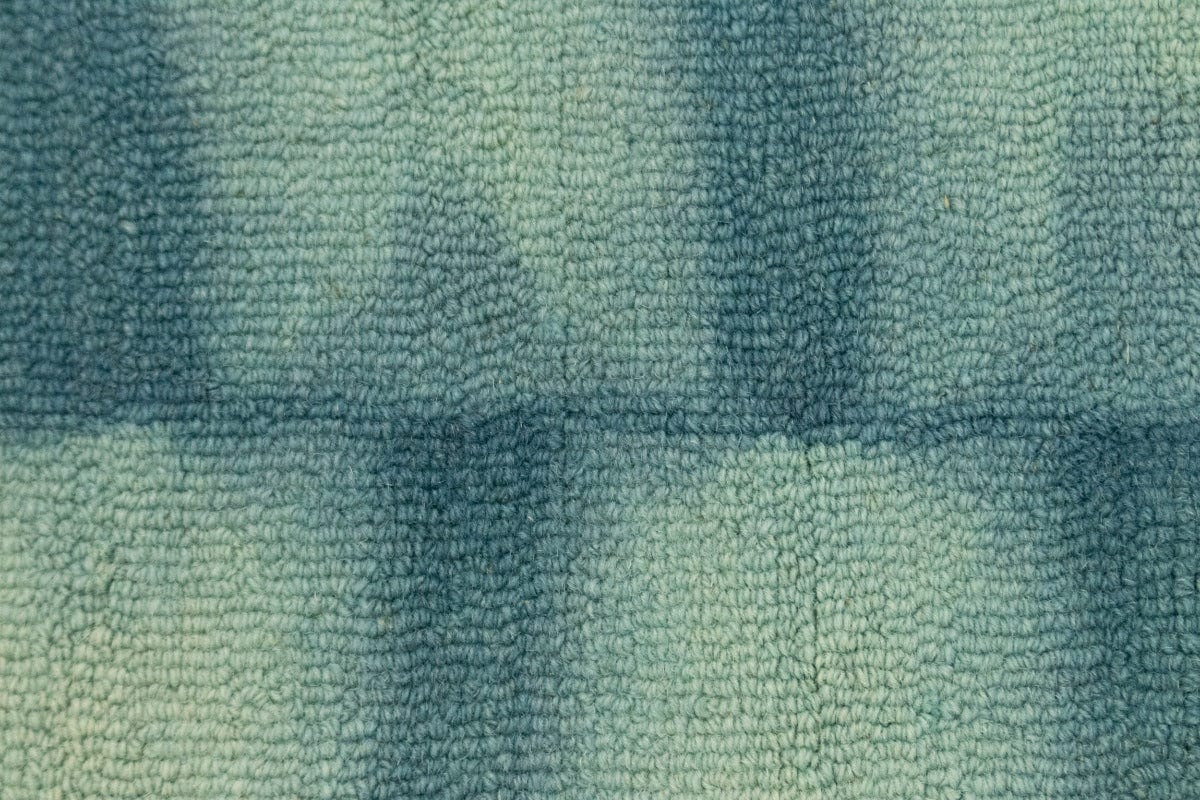 Teal Tie-Dye 5X8 Hand-Tufted Modern Rug