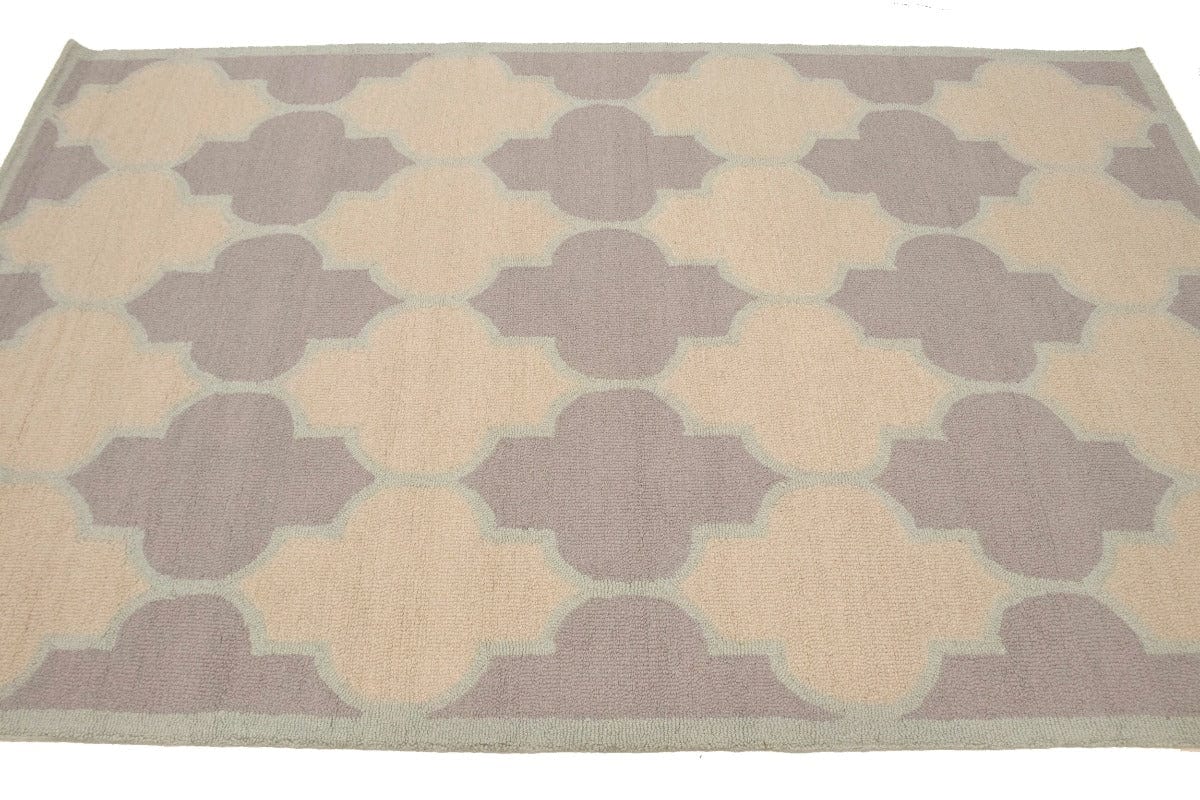 Multicolored Trellis 5X8 Hand-Tufted Modern Rug