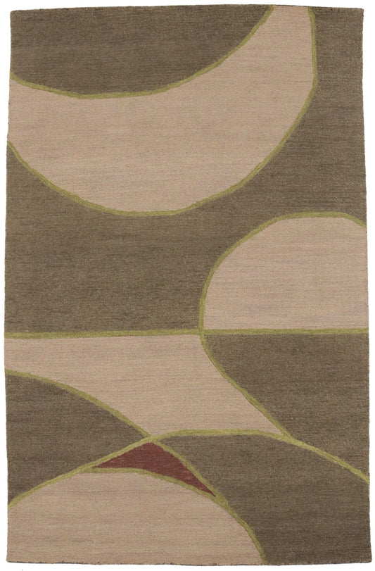 Multicolored Abstract 5X8 Hand-Tufted Modern Rug