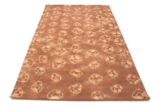 Rusty Brown Tie-Dye 5X8 Hand-Tufted Modern Rug