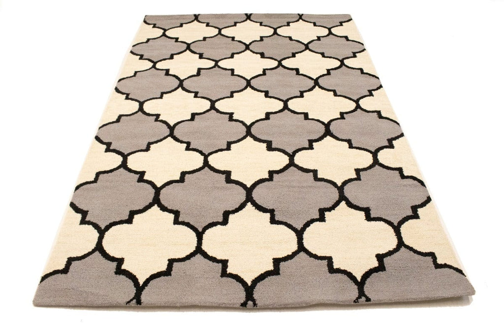 Multicolored Trellis 5X8 Hand-Tufted Modern Rug