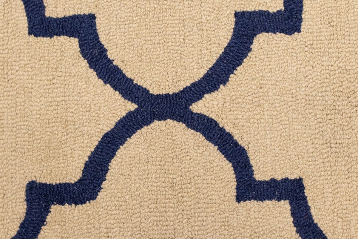 Cream Trellis 5X8 Hand-Tufted Modern Rug