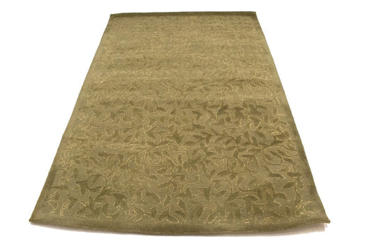 Brown Floral 5X8 Hand-Tufted Modern Rug