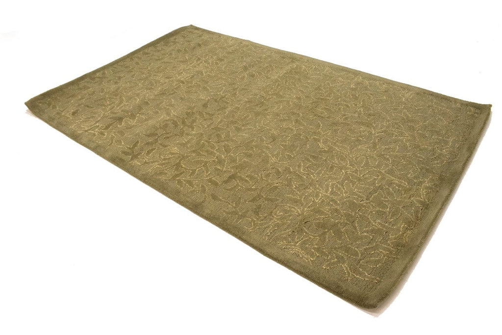 Brown Floral 5X8 Hand-Tufted Modern Rug