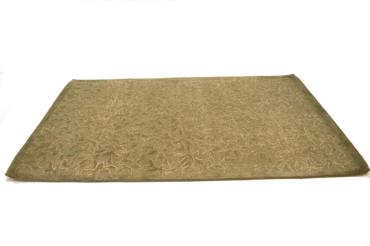 Brown Floral 5X8 Hand-Tufted Modern Rug