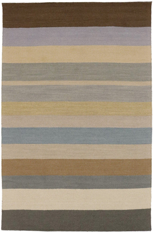 Multicolored Stripes 5X8 Hand-Tufted Modern Rug