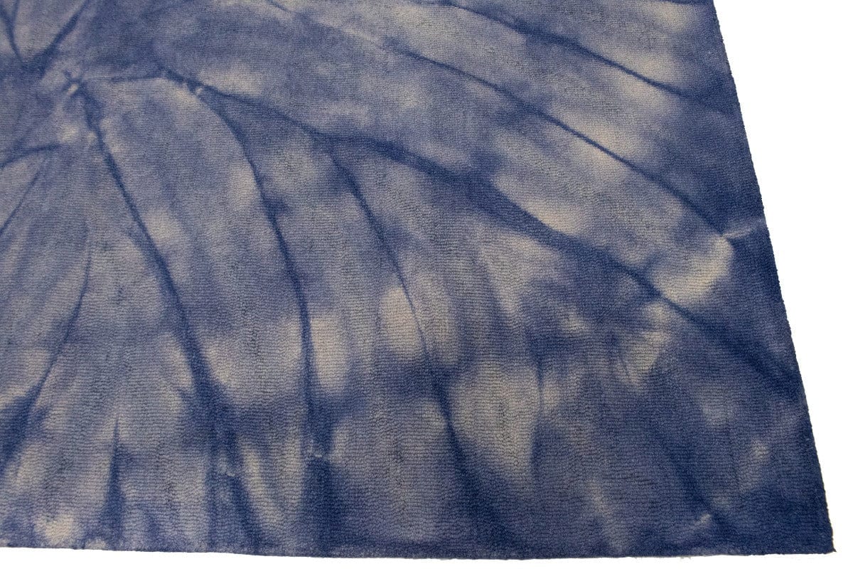 Purple-navy Tie-Dye 5X8 Hand-Tufted Modern Rug