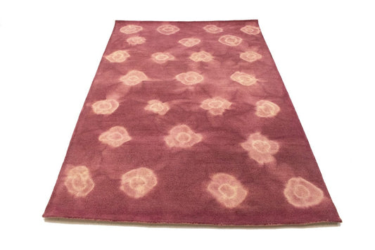 Deep Blush Tie-Dye 5X8 Hand-Tufted Modern Rug