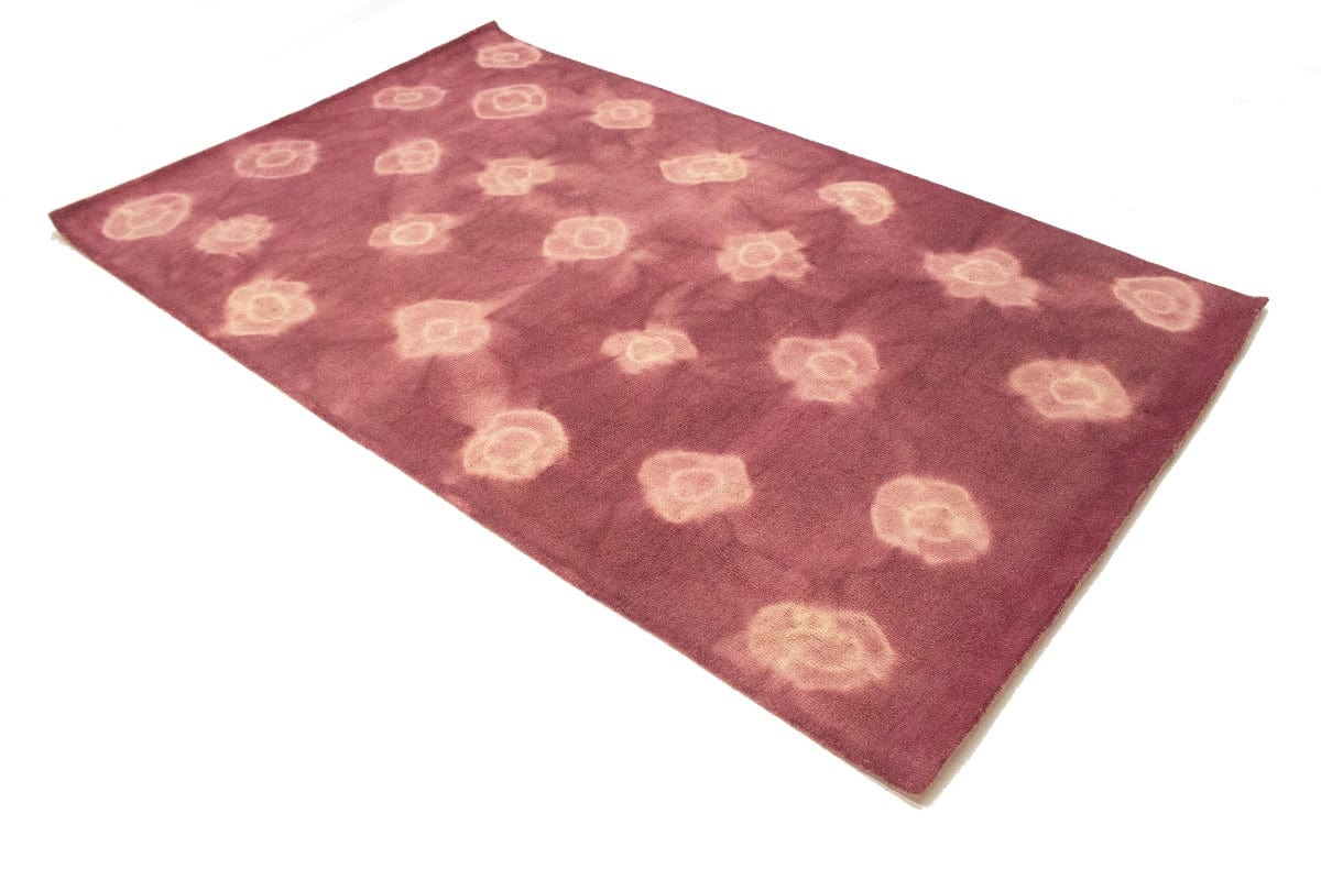 Deep Blush Tie-Dye 5X8 Hand-Tufted Modern Rug