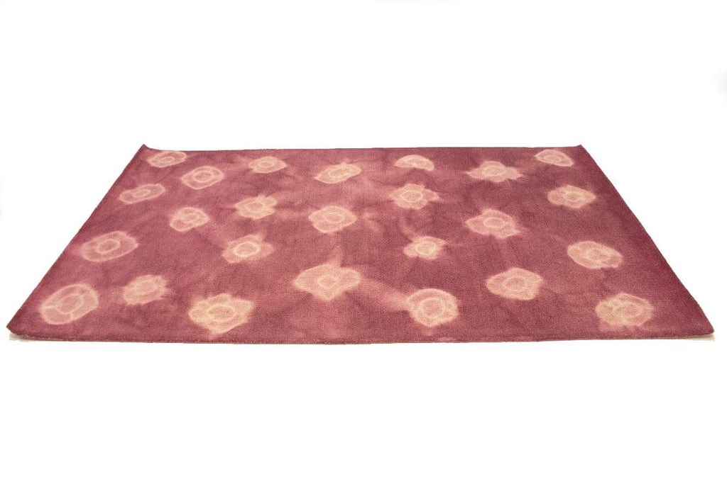 Deep Blush Tie-Dye 5X8 Hand-Tufted Modern Rug