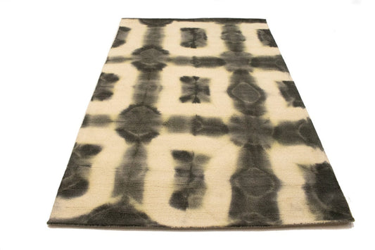 Brownish Gray Tie-Dye 5X8 Hand-Tufted Modern Rug