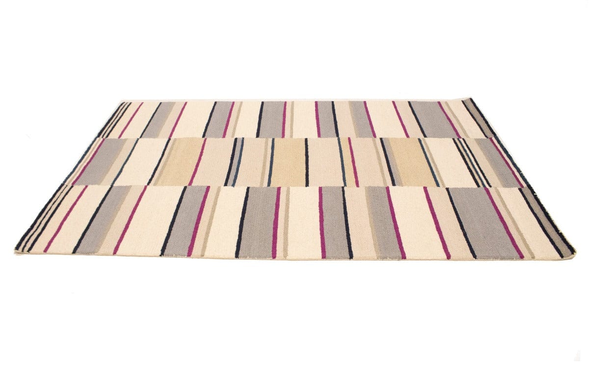 Multicolored Stripes 5X8 Hand-Tufted Modern Rug