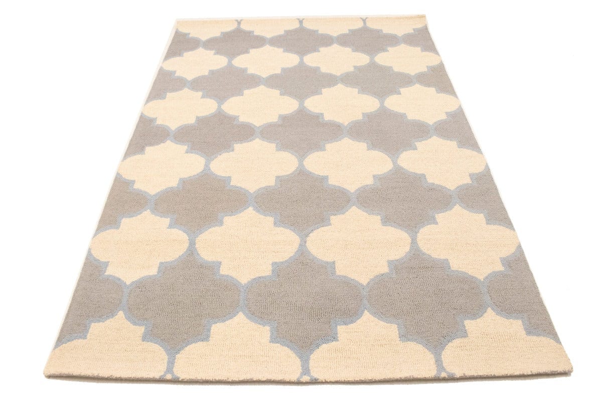 Multicolored Trellis 5X8 Hand-Tufted Modern Rug