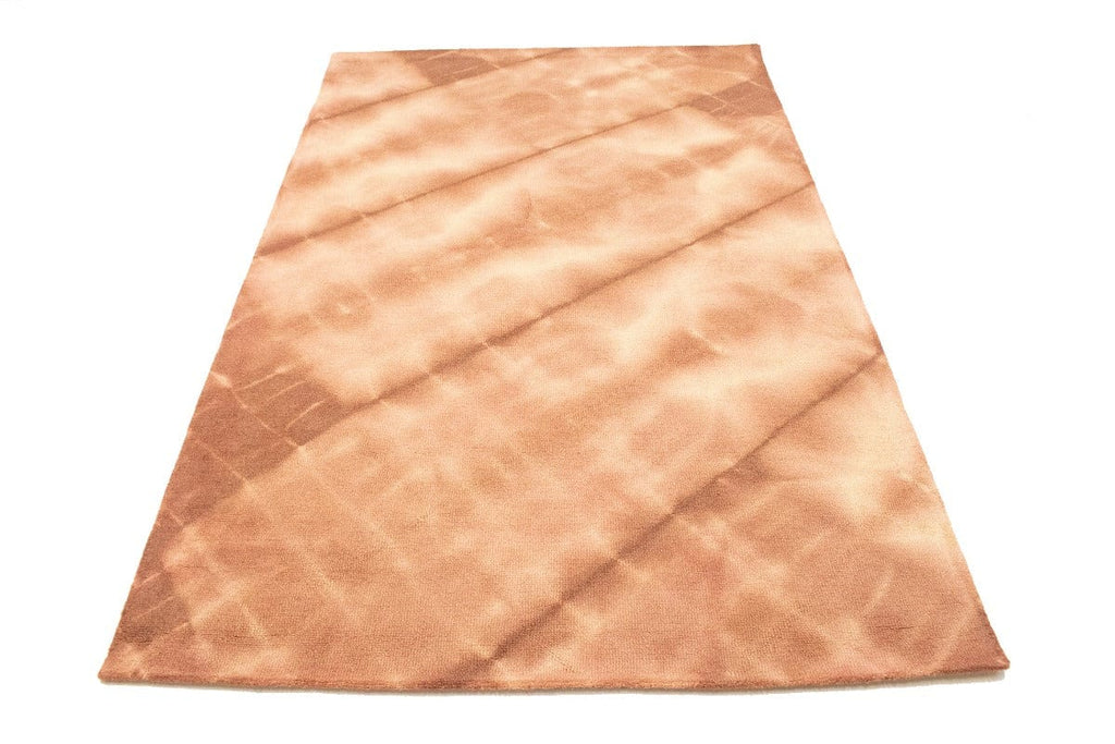 Rusty Brown Tie-Dye 5X8 Hand-Tufted Modern Rug