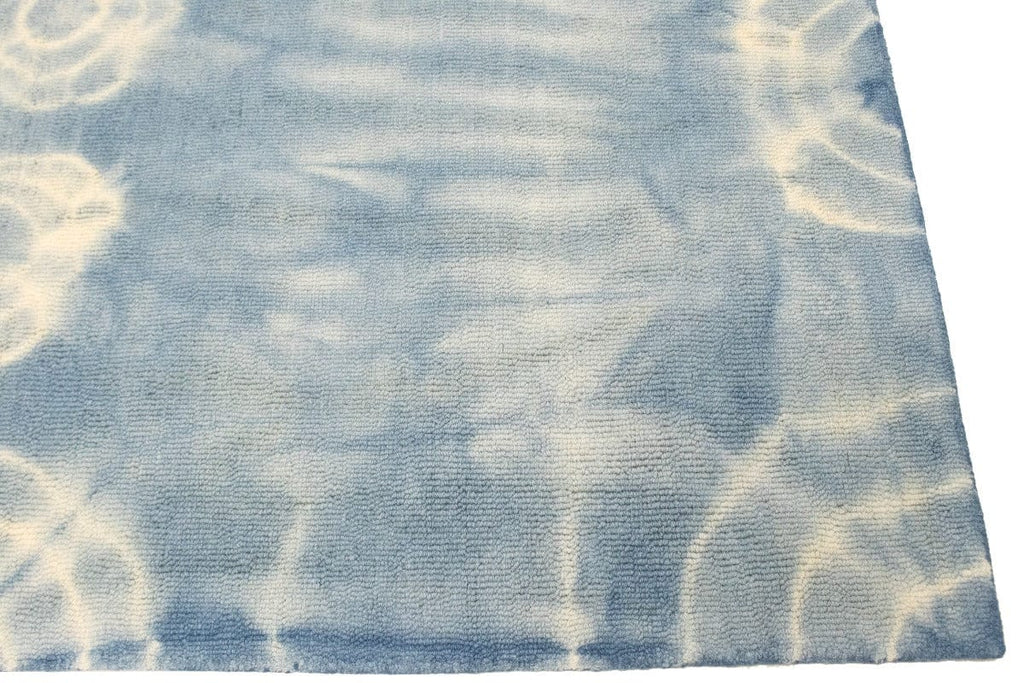 Blue Tie-Dye 5X8 Hand-Tufted Modern Rug