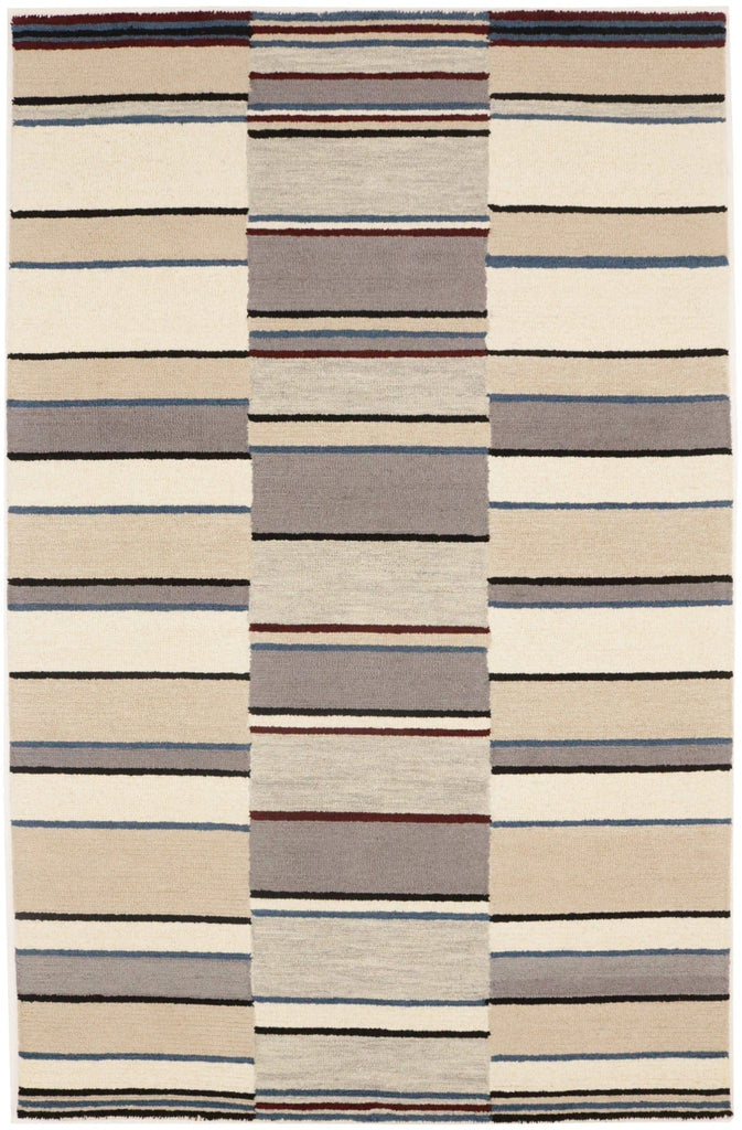 Multicolored Stripes 5X8 Hand-Tufted Modern Rug