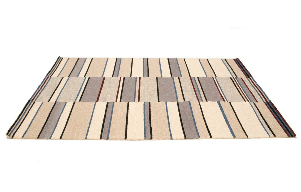 Multicolored Stripes 5X8 Hand-Tufted Modern Rug